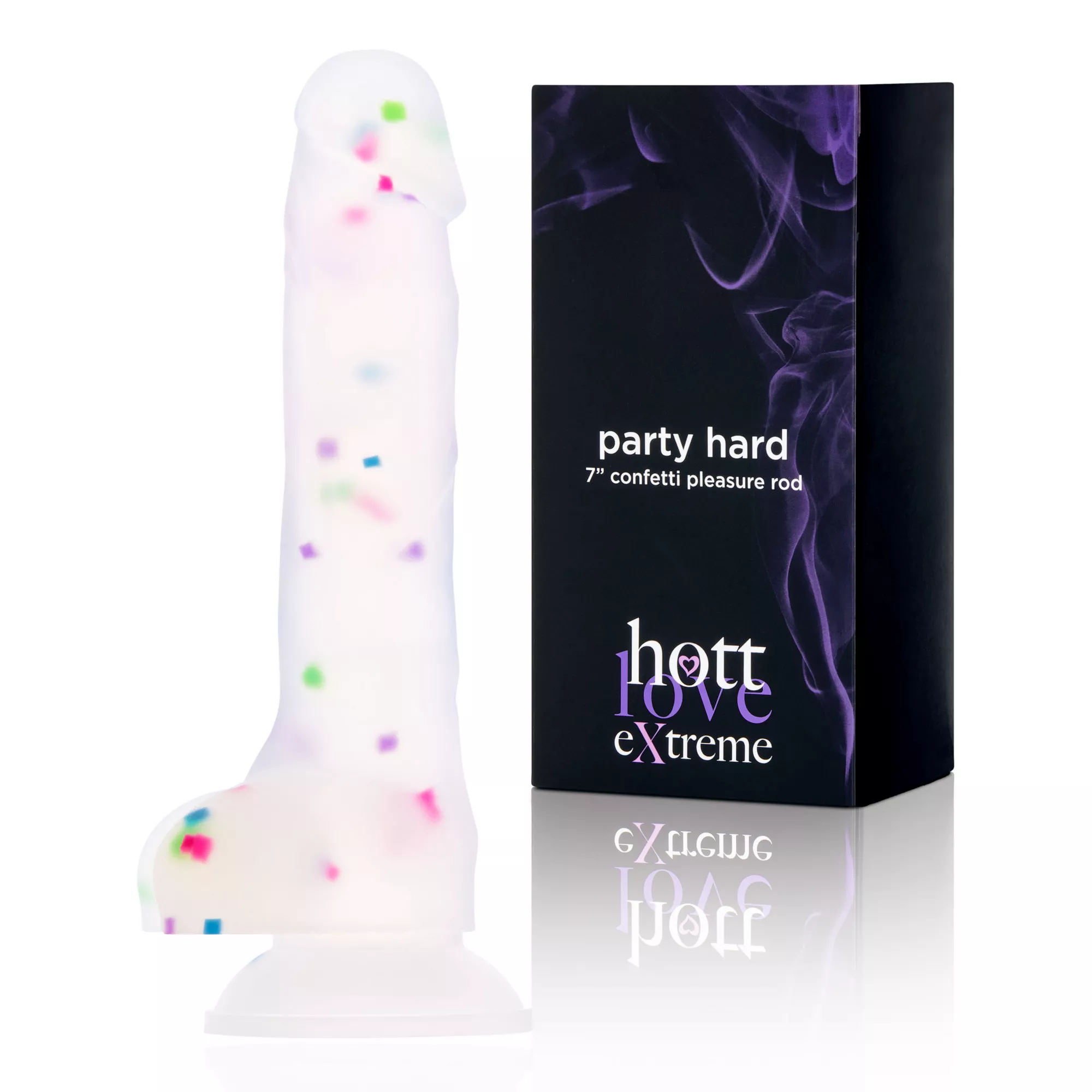 Party Hard Suction Cup Confetti Dildo - Hott Love Extreme