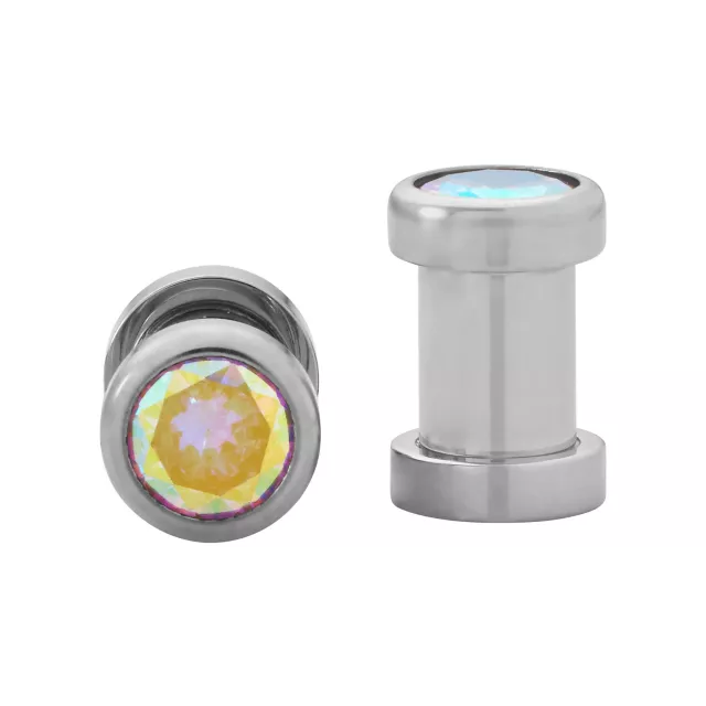 Silver CZ Screw Plugs at Spencer's