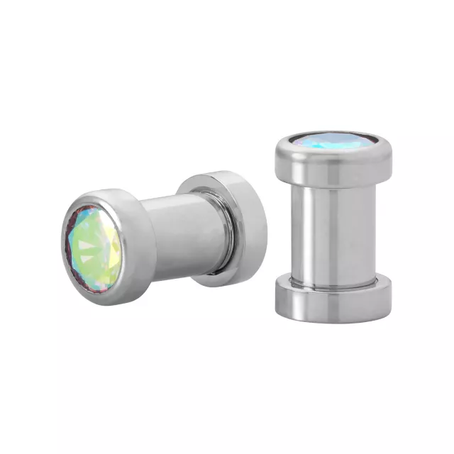 Silver CZ Screw Plugs at Spencer's