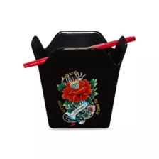 Ed Hardy Love Kills Slowly Take Out Bowl with Chopsticks - 16 oz. at Spencer's