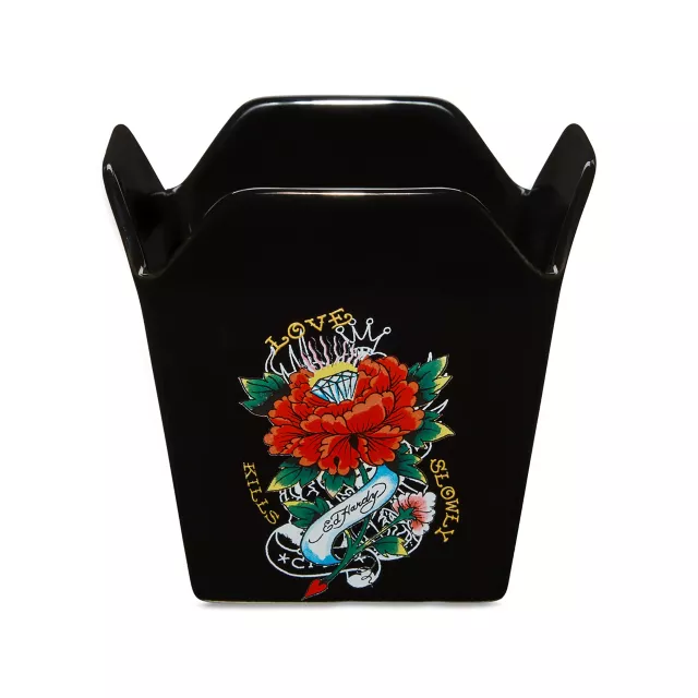 Ed Hardy Love Kills Slowly Take Out Bowl with Chopsticks - 16 oz. at Spencer's