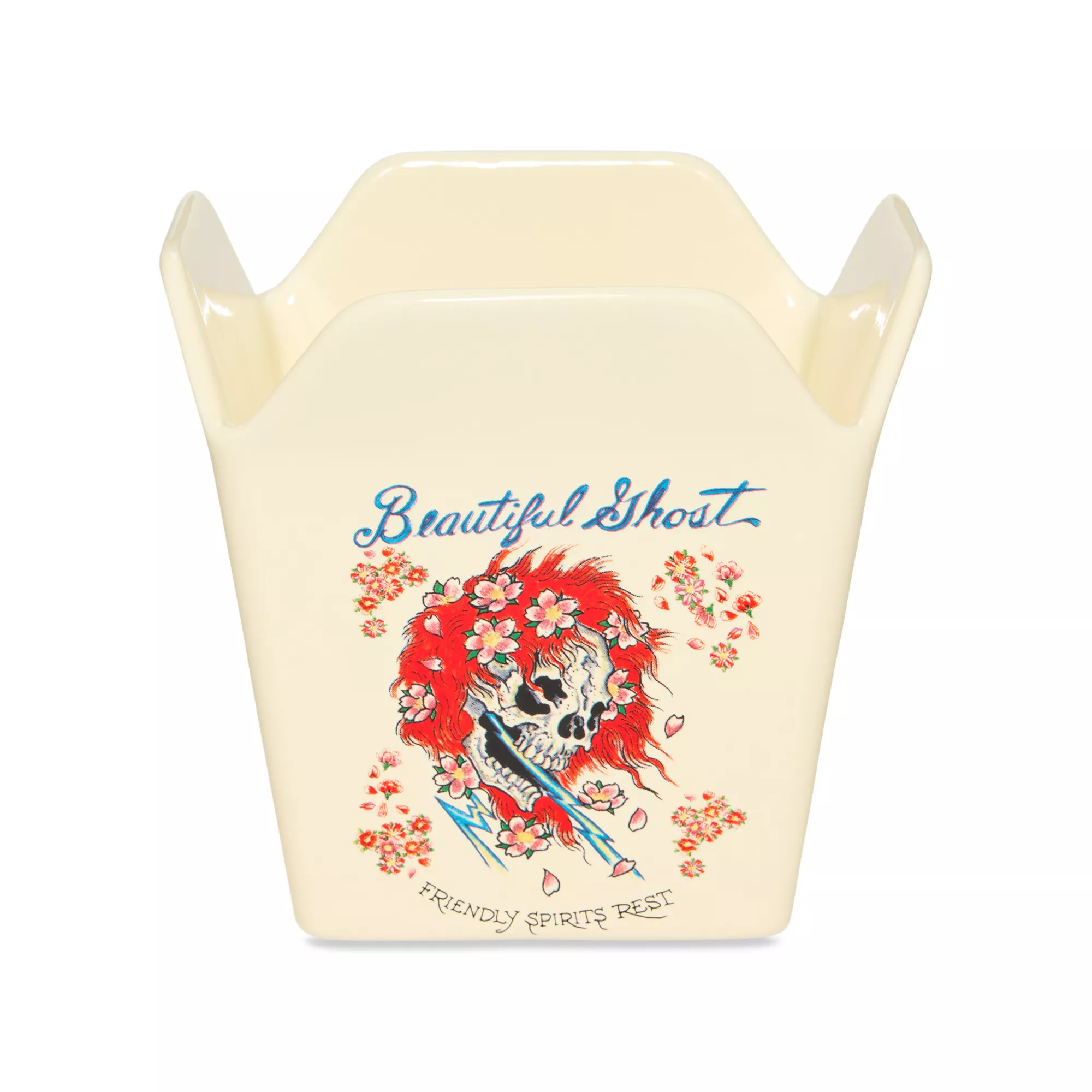Ed Hardy Beautiful Ghost Takeout Bowl with Chopsticks - 17 oz. at Spencer's