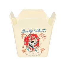 Ed Hardy Beautiful Ghost Take Out Bowl with Chopsticks - 17 oz. at Spencer's