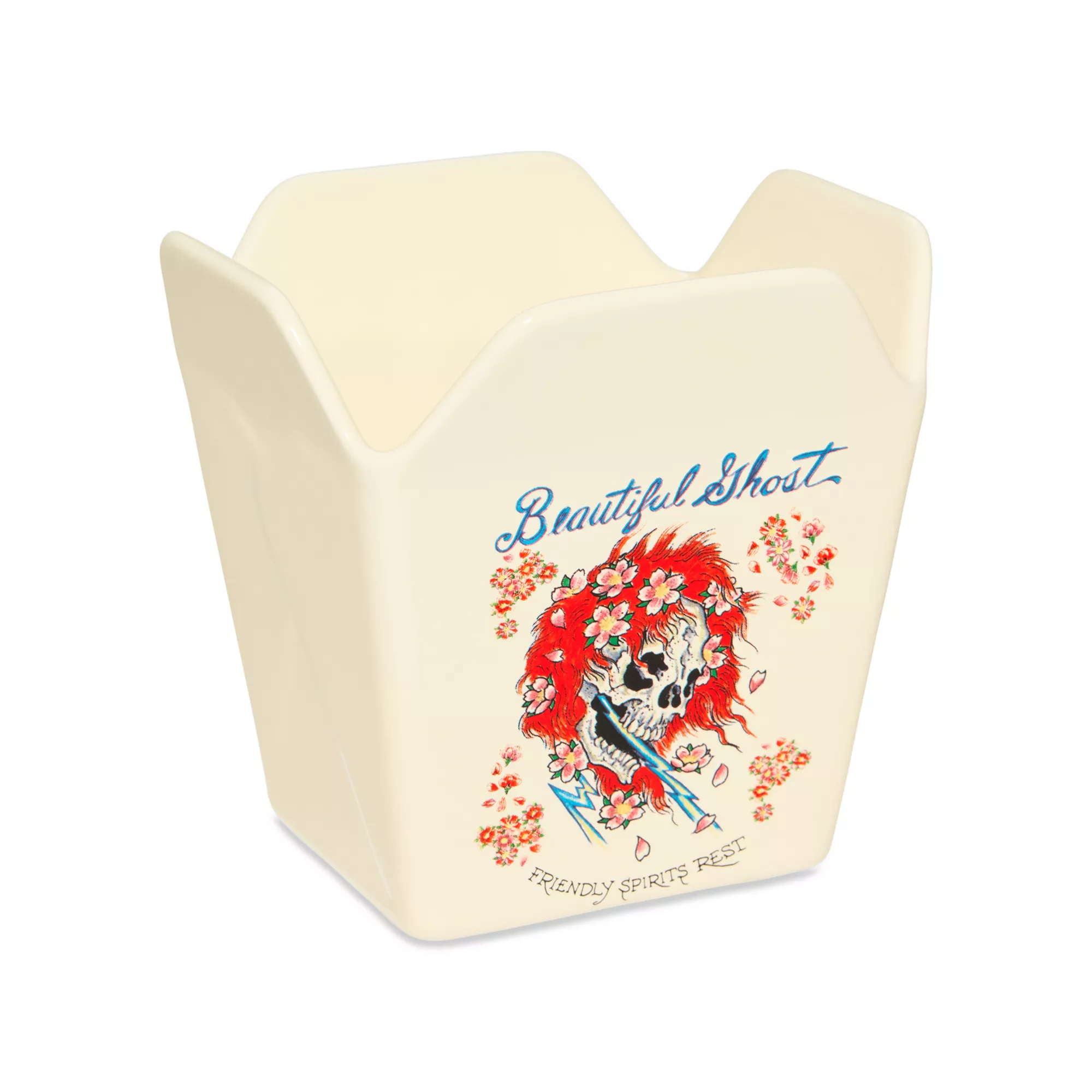 Ed Hardy Beautiful Ghost Takeout Bowl with Chopsticks - 17 oz. at Spencer's