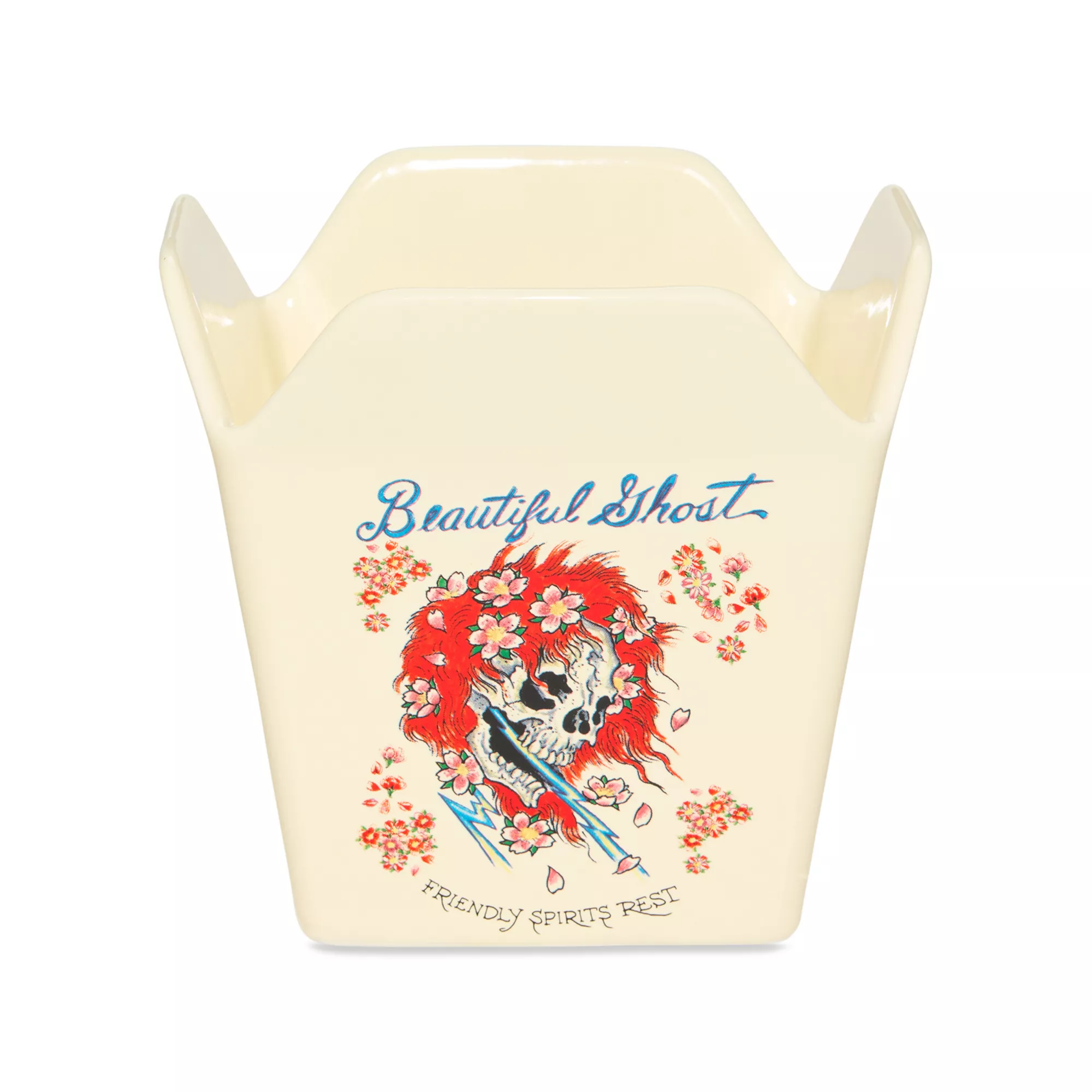 Ed Hardy Beautiful Ghost Takeout Bowl with Chopsticks - 17 oz. at Spencer's