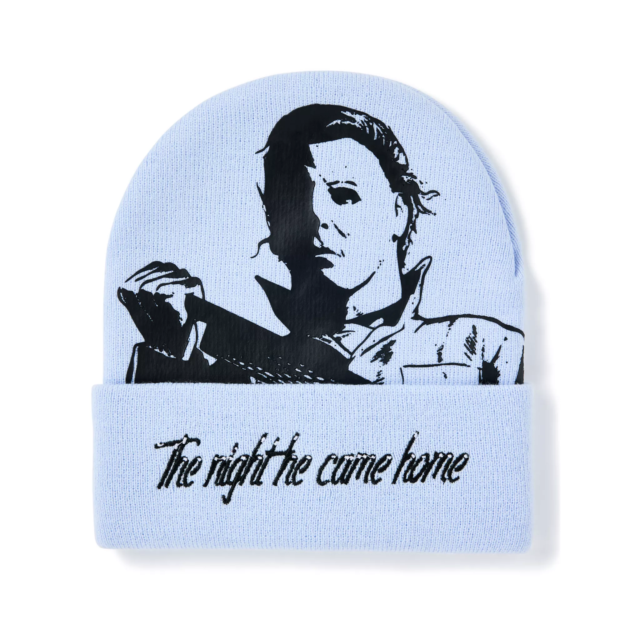 Blue The Night He Came Home Cuff Beanie Hat - Halloween at Spencer's