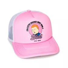 Worried About Being a Slut Pink Trucker Hat - King of the Hill at Spencer's