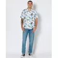 Corona Palm Tree Print Woven Button Up Shirt at Spencer's