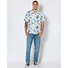 Corona Palm Tree Print Woven Button Up Shirt at Spencer's