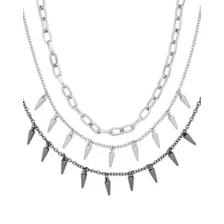 Multi-Pack Chain Spike Choker Necklaces - 3 Pack at Spencer's