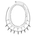 Multi-Pack Chain Spike Choker Necklaces - 3 Pack at Spencer's
