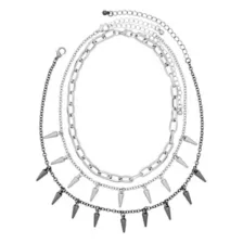 Multi-Pack Chain Spike Choker Necklaces - 3 Pack at Spencer's