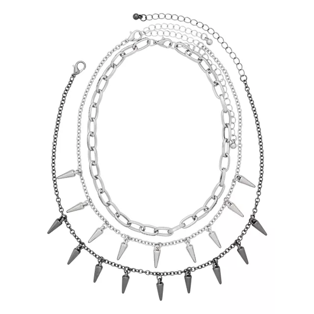 Multi-Pack Chain Spike Choker Necklaces - 3 Pack at Spencer's