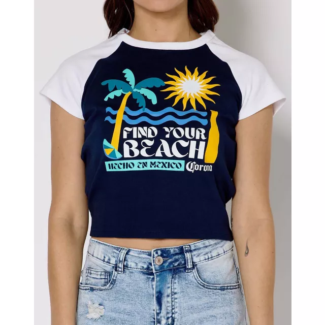 Corona Find Your Beach Baseball Baby T Shirt at Spencer's