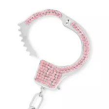 Pleasure Bound Pink Rhinestone Cuffs at Spencer's