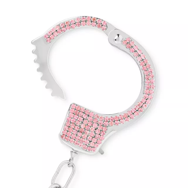 Pleasure Bound Pink Rhinestone Cuffs at Spencer's