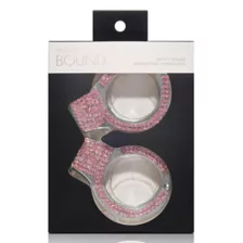 Pleasure Bound Pink Rhinestone Cuffs at Spencer's