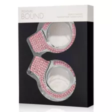 Pleasure Bound Pink Rhinestone Cuffs at Spencer's