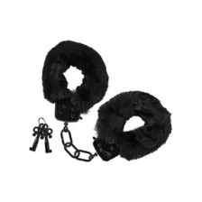 Black Furry Cuffs - Pleasure Bound at Spencer's