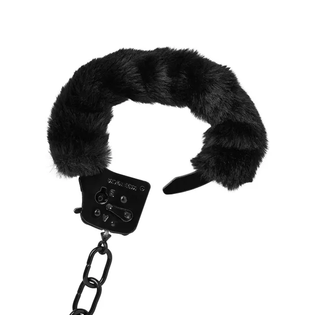 Black Furry Cuffs - Pleasure Bound