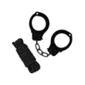 Metal Cuffs and Rope Set - Pleasure Bound at Spencer's