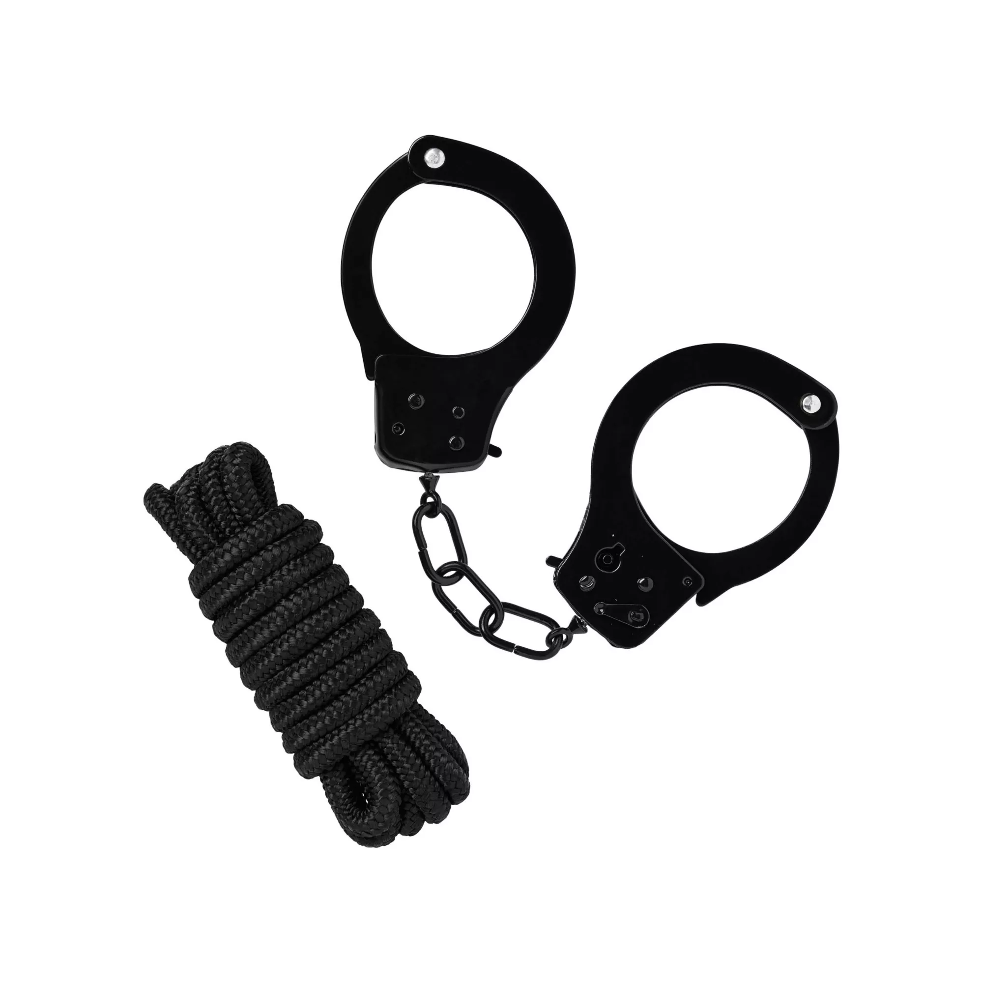 Metal Cuffs and Rope Set - Pleasure Bound at Spencer's