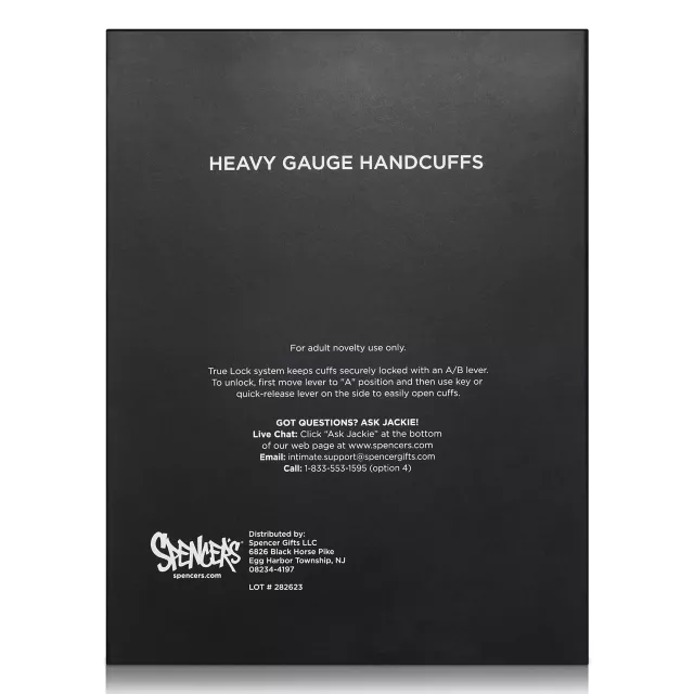Heavy Gauge Handcuffs - Pleasure Bound at Spencer's