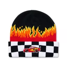 Lightning McQueen Checker Flame Cuff Beanie Hat - Cars at Spencer's