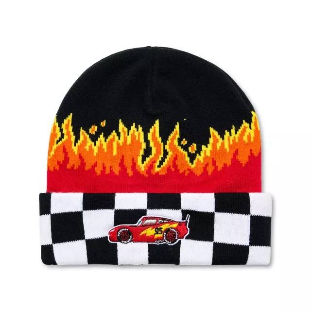 Lightning McQueen Checker Flame Cuff Beanie Hat - Cars at Spencer's