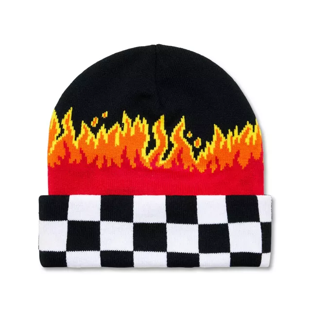 Lightning McQueen Checker Flame Cuff Beanie Hat - Cars at Spencer's
