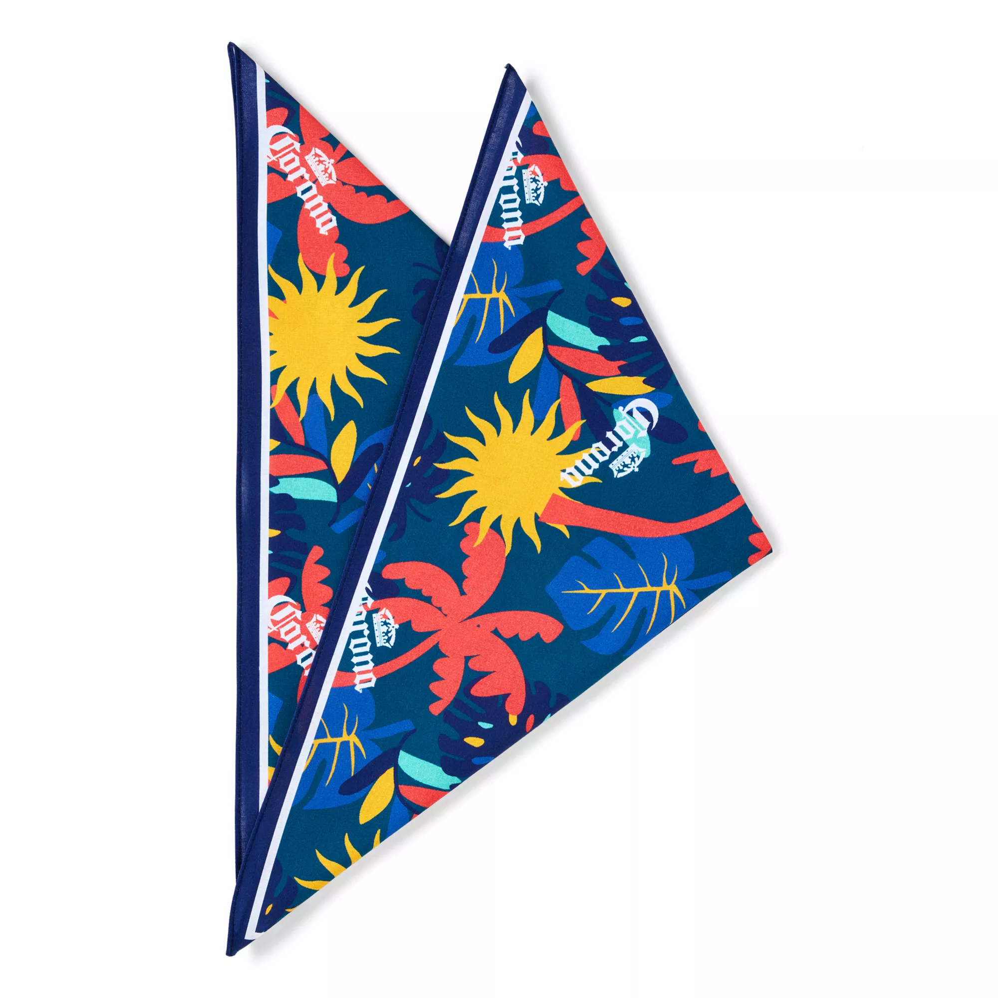 Palm Trees Sun Print Bandana - Corona