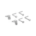 Multi-Pack CZ Tooth Silvertone L-Bend Nose Rings 6 Pack - 20 Gauge at Spencer's