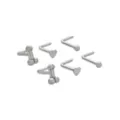 Multi-Pack Penis and Heart Silvertone L-Bend Nose Rings 6 Pack - 18 Gauge at Spencer's