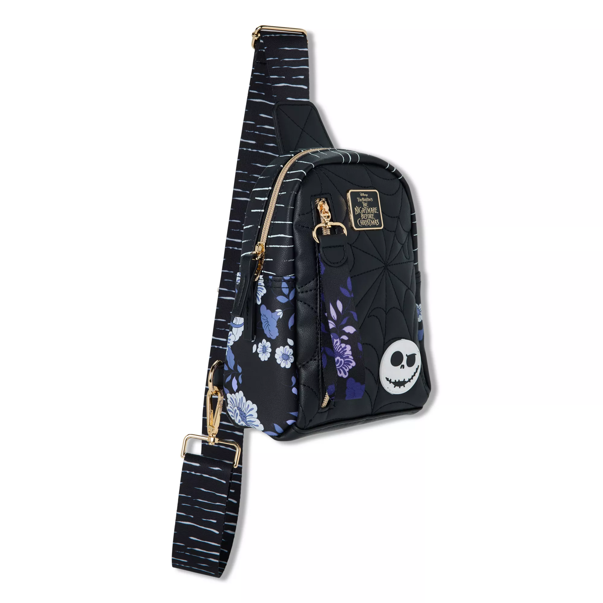 Jack Skellington Quilted Sling Bag - The Nightmare Before Christmas at Spencer's