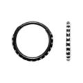 Black Titanium Crystal Hinge Hoops - 18 Gauge at Spencer's
