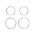 Multi-Pack Silvertone Titanium Graduated Size Hinged Hoop Rings 4 Pack - 18 Gauge at Spencer's