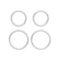 Multi-Pack Black Titanium Graduated Size Hinged Hoop Rings 4 Pack - 20 Gauge at Spencer's