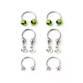 Multi-Pack Alien Horseshoe Rings 3 Pair - 16 Gauge at Spencer's
