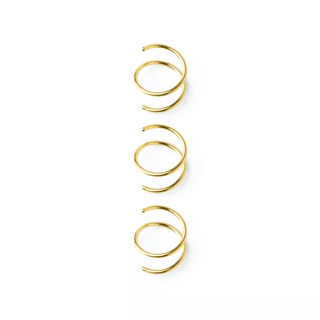 Multi-Pack Goldtone Spiral Nose Hoops 3 Pack - 20 Gauge at Spencer's