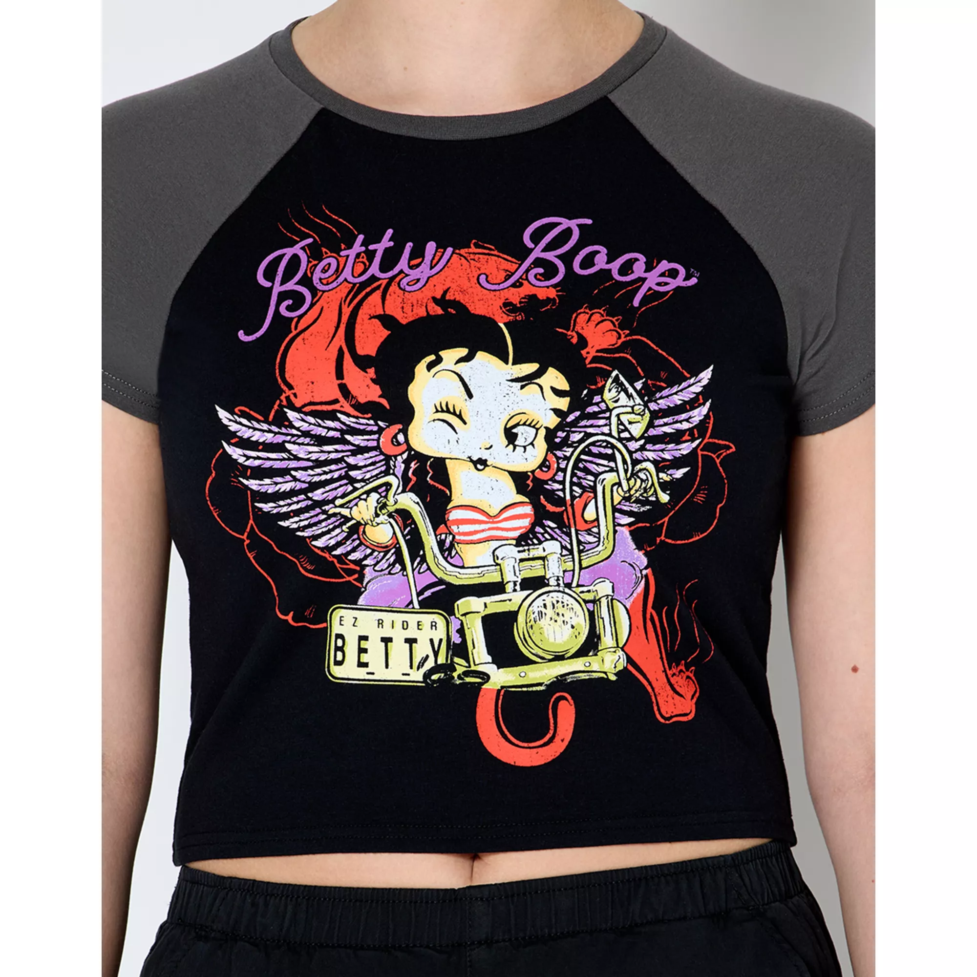 Betty Boop Angel Wings Motorcycle Baby T Shirt at Spencer's