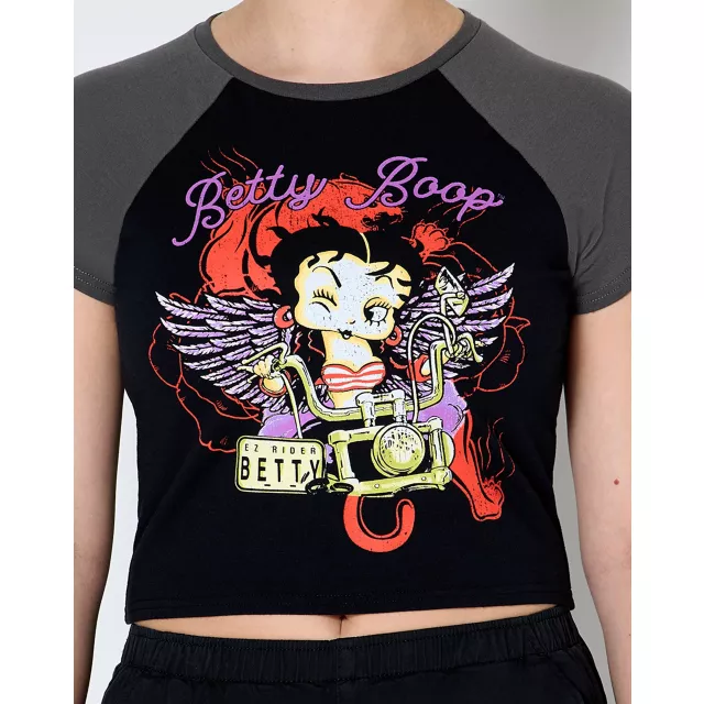 Betty Boop Angel Wings Motorcycle Baby T Shirt at Spencer's