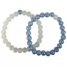 Blue and White Long Distance Beaded Bracelets at Spencer's