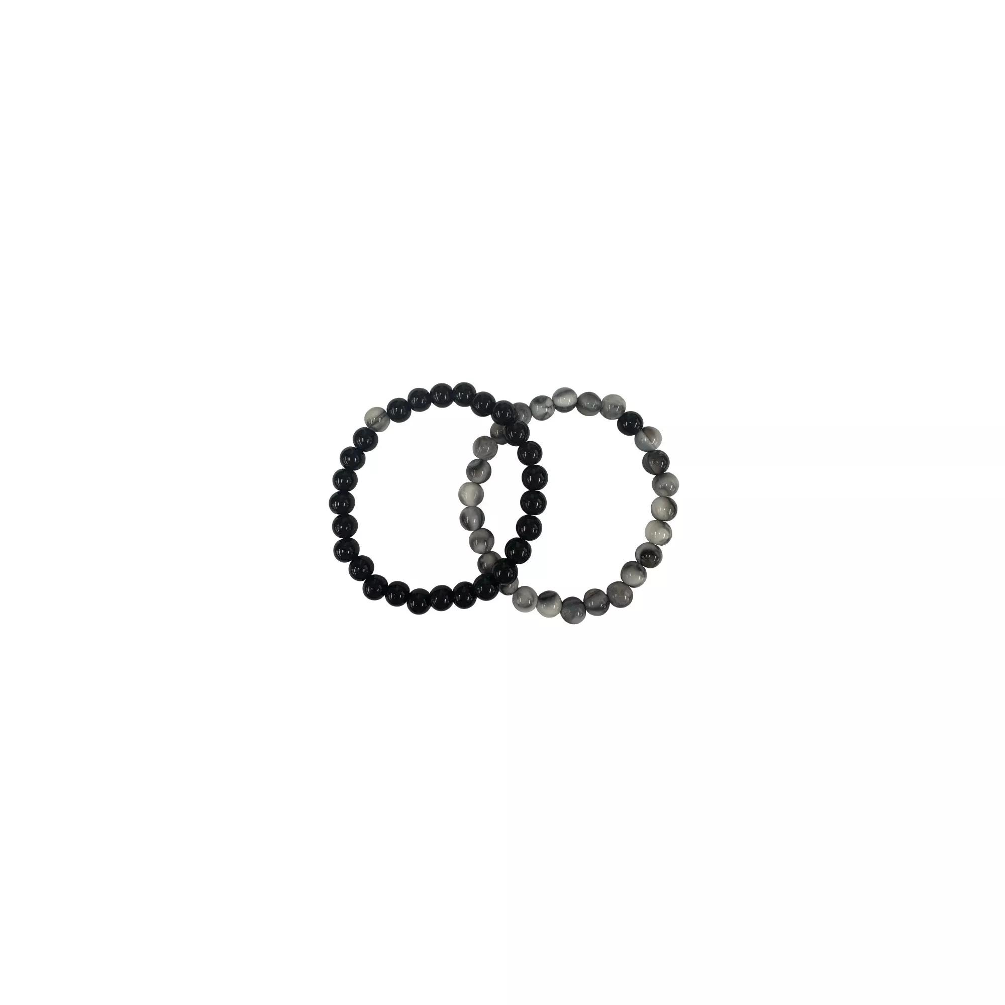 Black and Gray Long Distance Bracelets - 2 Pack at Spencer's