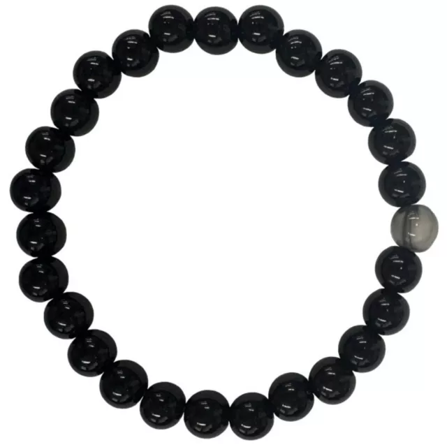 Multi-Pack Black and Grey Long Distance Beaded Bracelets - 2 Pack at Spencer's