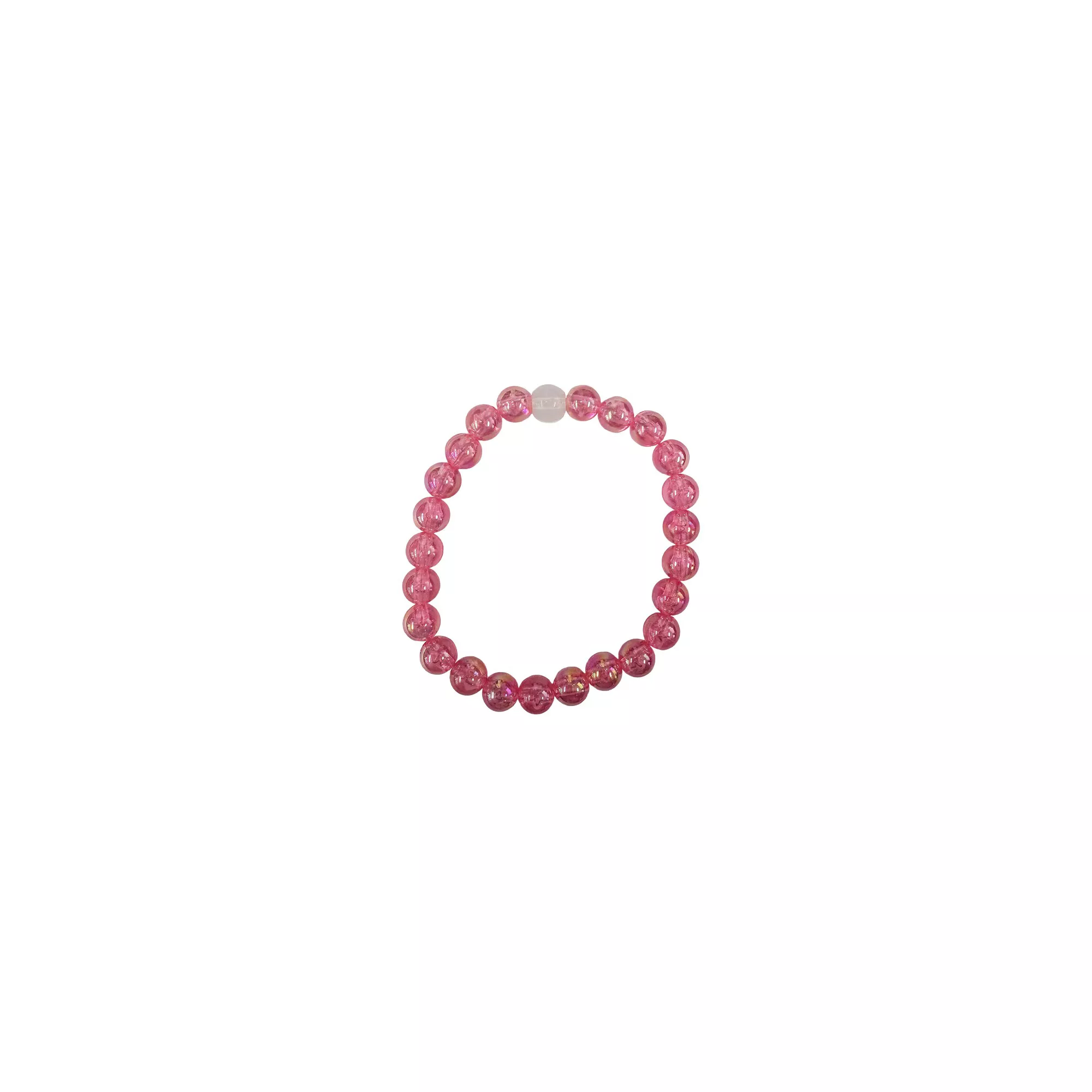 Translucent Pink and White Long Distance Bracelets - 2 Pack at Spencer's