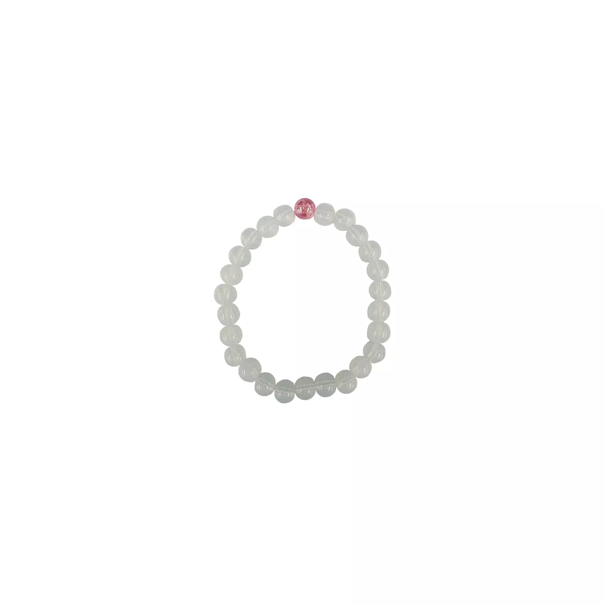 Translucent Pink and White Long Distance Bracelets - 2 Pack at Spencer's