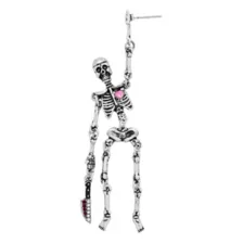 CZ Skeleton Knife Dangle Earrings at Spencer's
