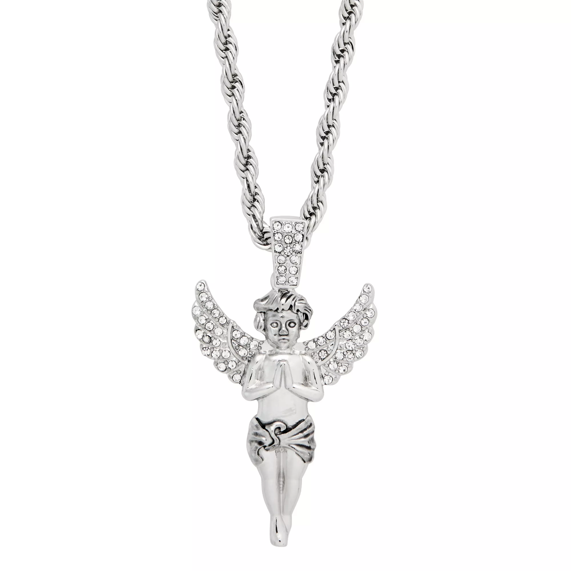 Angel Baby Pendant Chain Necklace at Spencer's