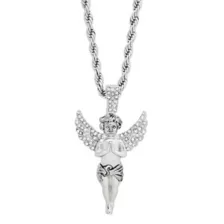 Angel Baby Pendant Chain Necklace at Spencer's