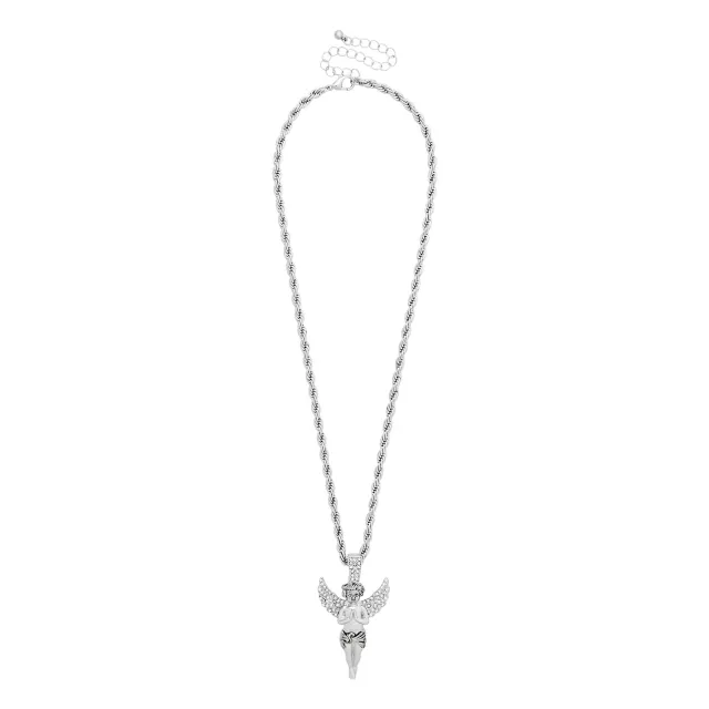Angel Baby Pendant Chain Necklace at Spencer's
